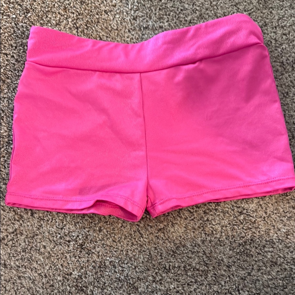 Freestyle by Danskin Pink Compression Shorts Athletic Wear dance gymnastics